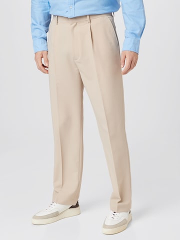 ABOUT YOU Limited Regular Pants 'Leif by Levin Hotho' in Beige: front