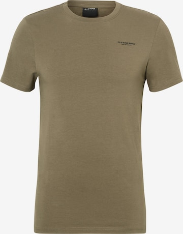 T-Shirt G-STAR en vert : devant