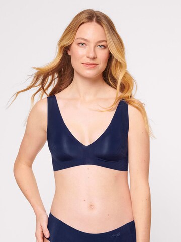 SLOGGI Triangle Bra ' ZERO Feel 2.0 ' in Blue: front