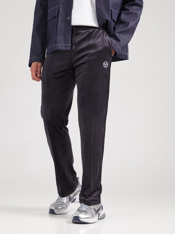 Sergio Tacchini Regular Trousers with creases in Black: front