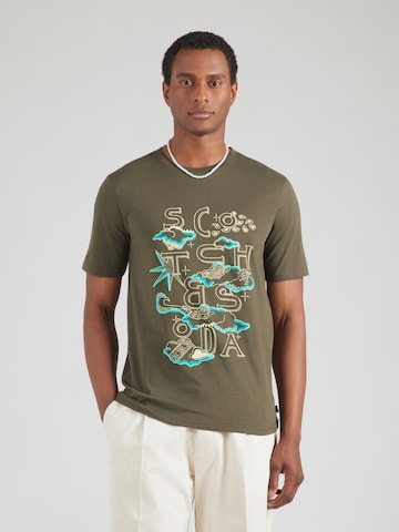 SCOTCH & SODA T-shirt i grön: framsida