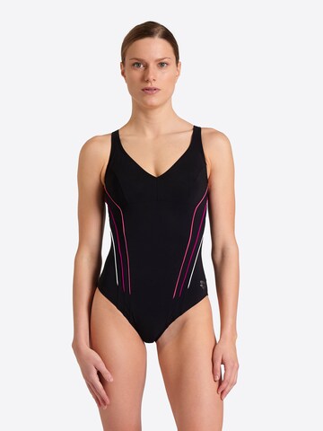 ARENA Bustier Formende badedrakt 'BODYLIFT MARINA C-CUP' i svart: forside