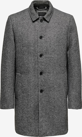 Only & Sons Between-Seasons Coat 'ADAM' in Grey: front