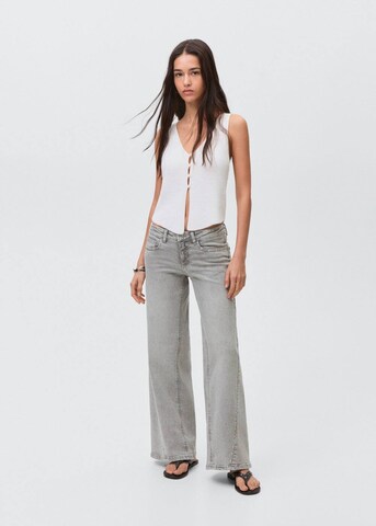 MANGO Wide leg Jeans 'Stones' in Grey