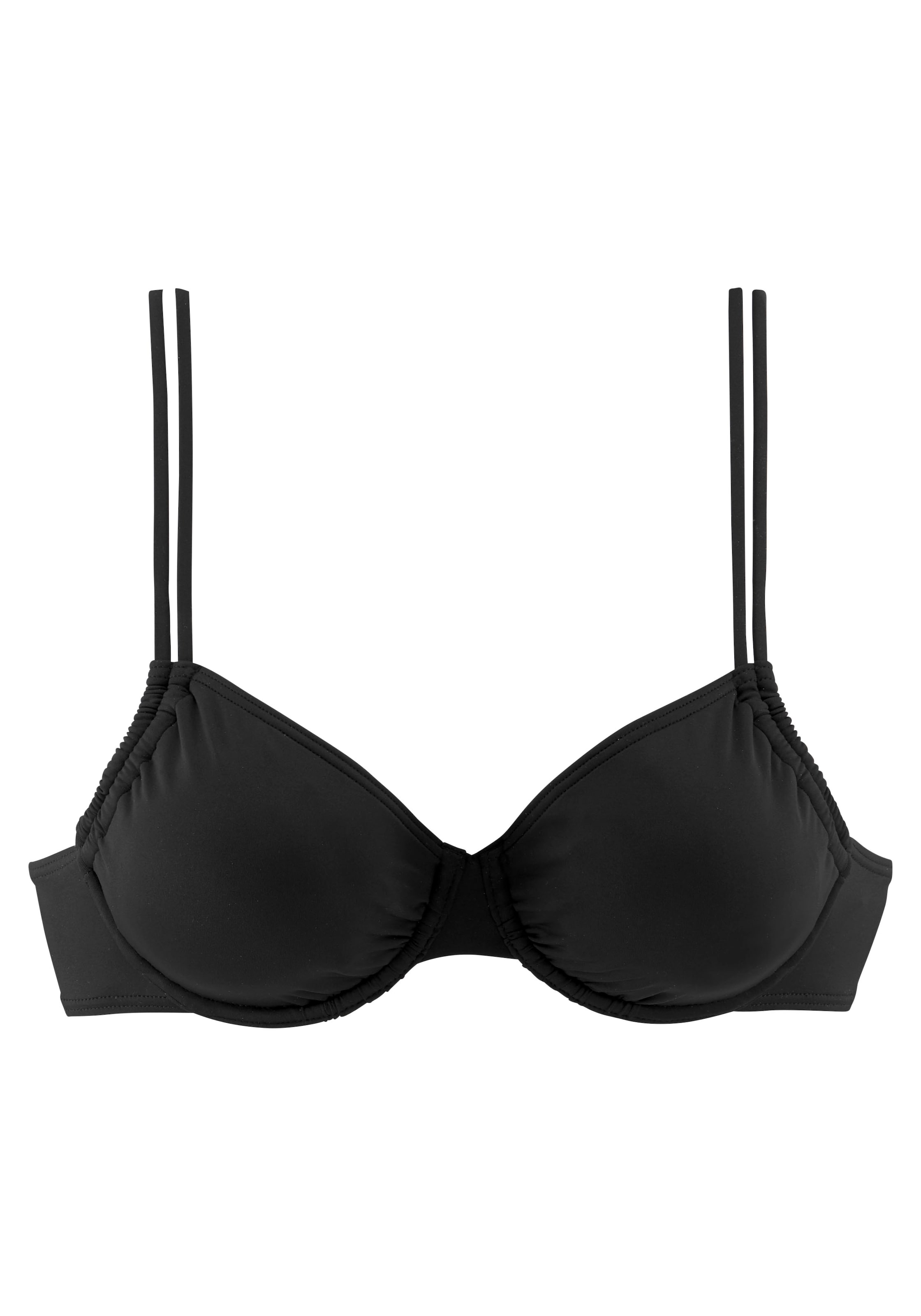 LASCANA T-shirt Bikini top in Black: front