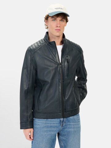 CAMEL ACTIVE Lederjacke in Blau: Vorderseite