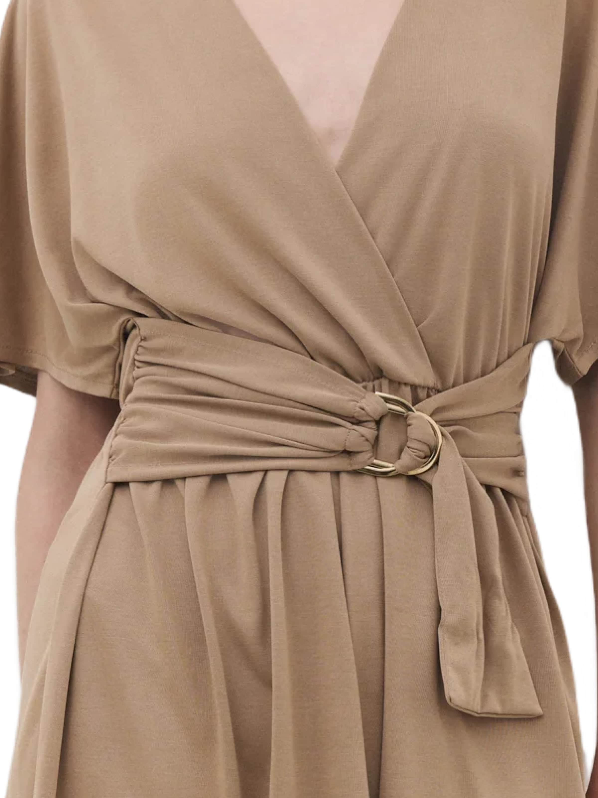 No Matter What Jumpsuit in Beige