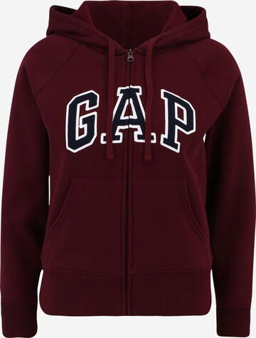 Gap Petite - Sudadera con cremallera 'HERITAGE' en rojo: frente