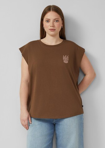 QS T-Shirt ' ' in Braun: Vorderseite