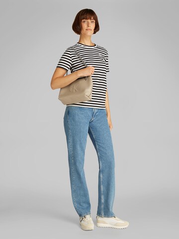 Calvin Klein Jeans Torba za čez ramo | siva barva