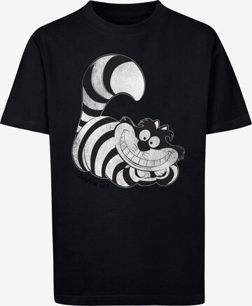 ABSOLUTE CULT Shirt 'Alice In Wonderland - Cheshire Cat' in Zwart: voorkant