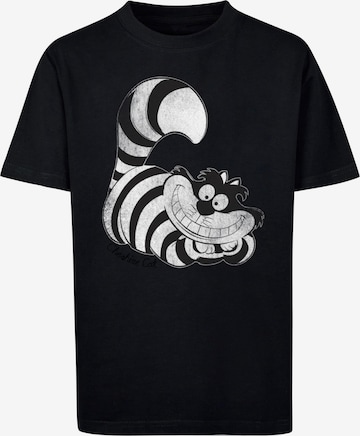Maglietta 'Alice In Wonderland - Cheshire Cat' di ABSOLUTE CULT in nero: frontale