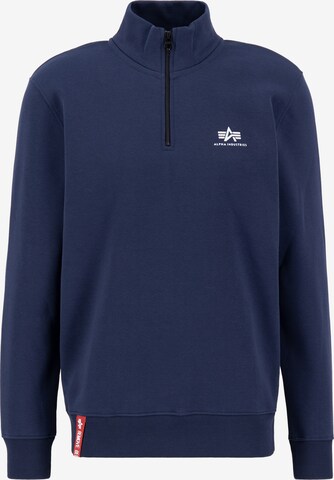 ALPHA INDUSTRIES Sweatshirt in Blauw: voorkant