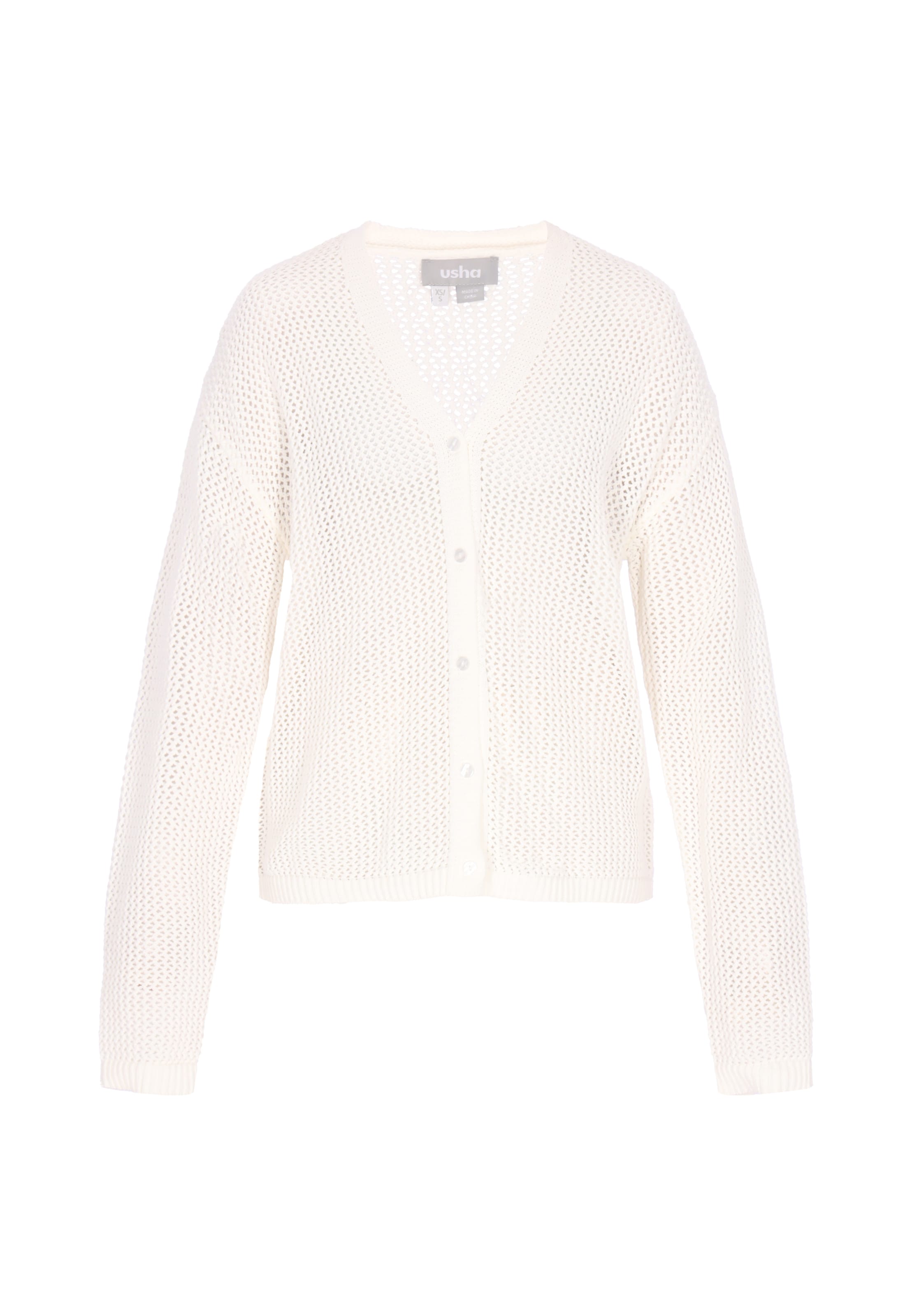 Usha - Cárdigan en blanco: frente