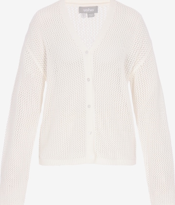 Usha - Cárdigan en blanco: frente
