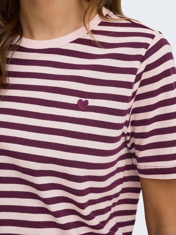 ONLY Shirt 'ONLHAPPY' in Lila