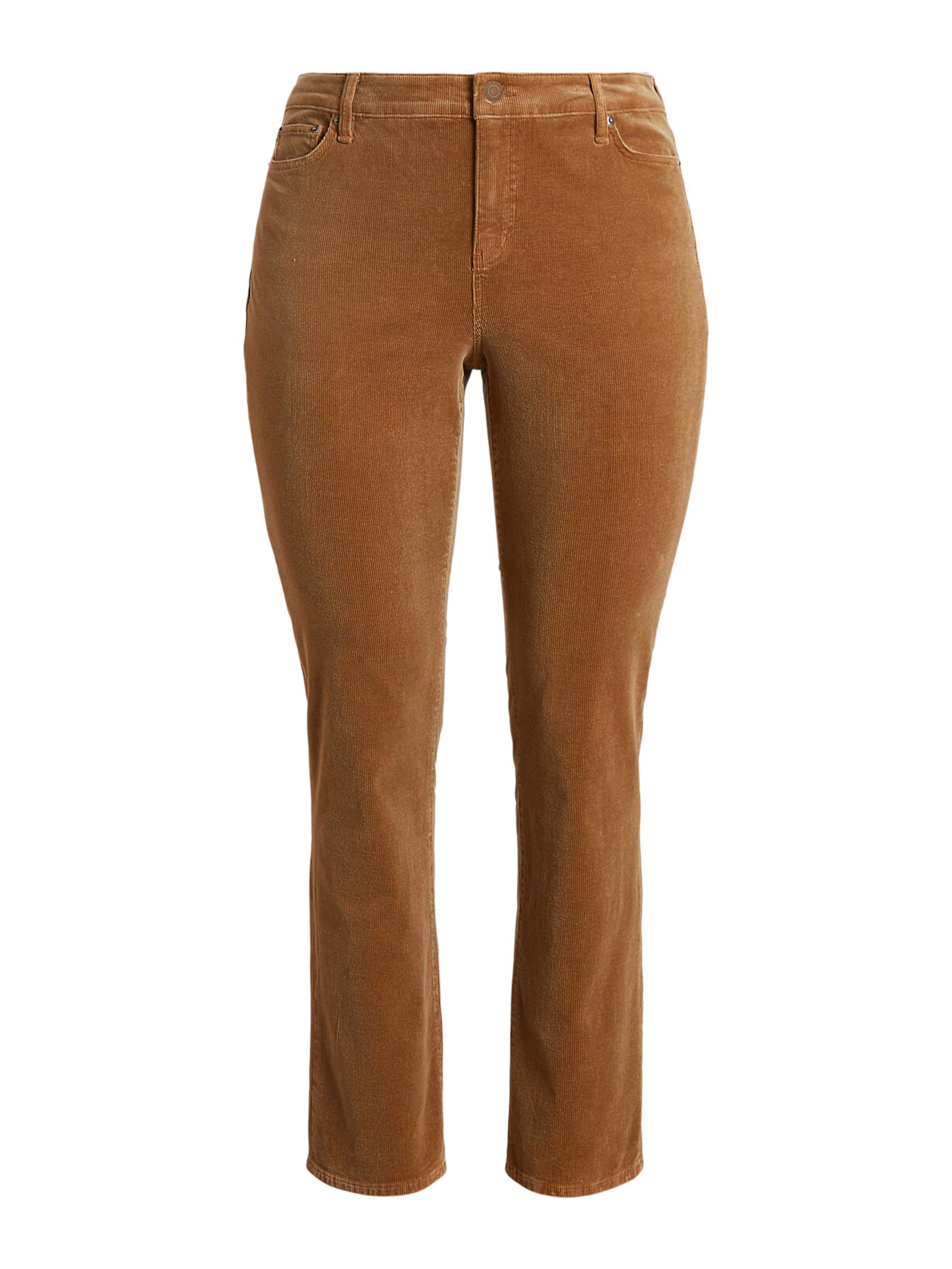 Lauren Ralph Lauren Plus Regular Broek in Beige: voorkant