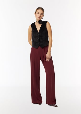 COMMA Wide leg Pleated Pants in Red