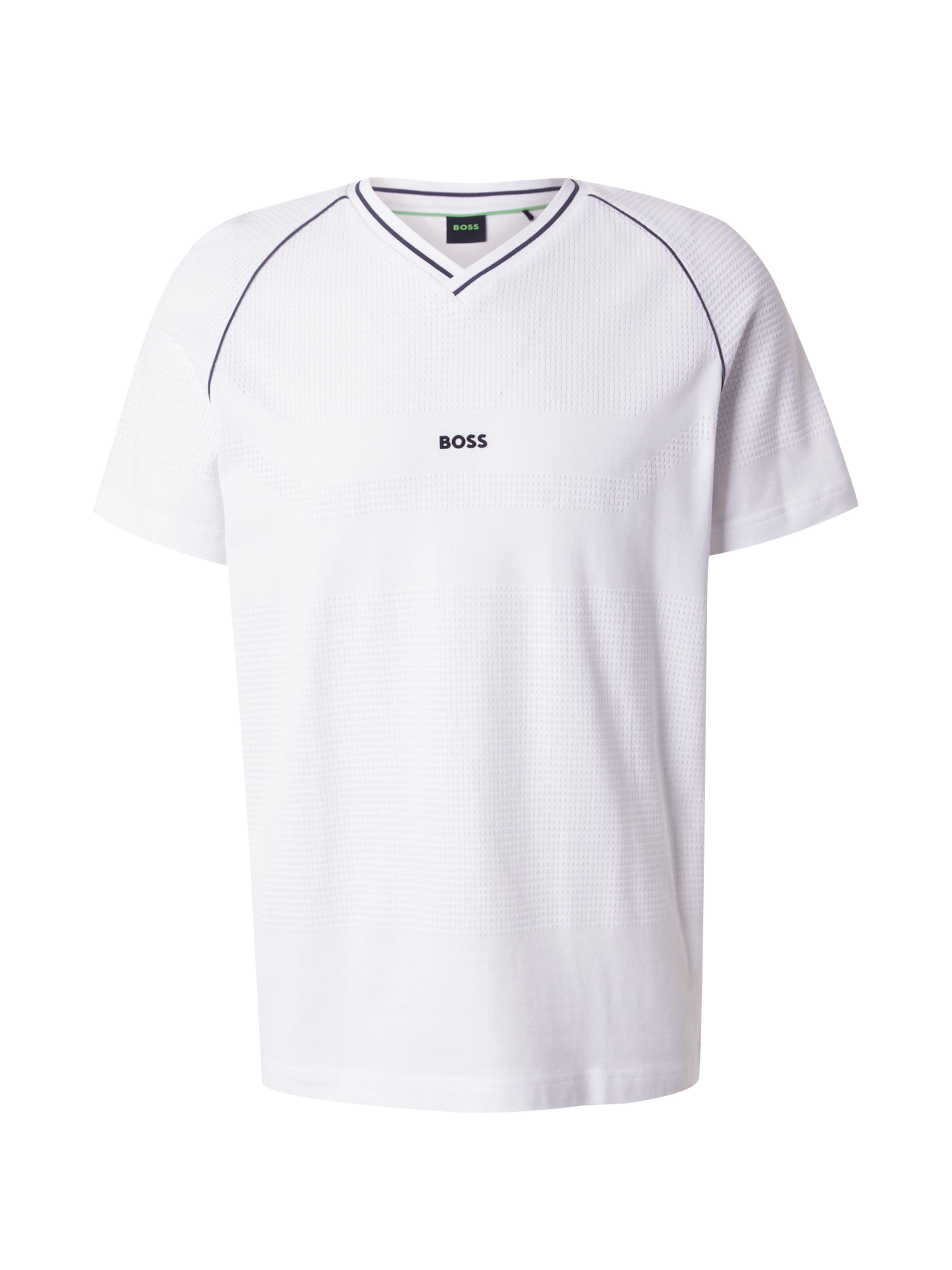 BOSS - Camiseta funcional en blanco: frente