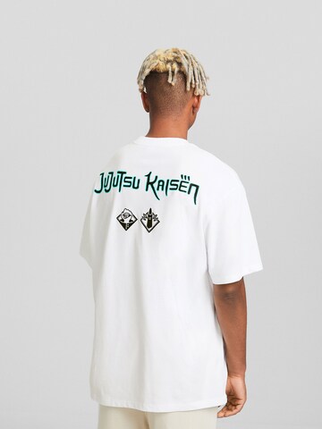 Bershka T-Shirt in Weiß