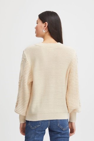 ICHI Strickpullover in Beige