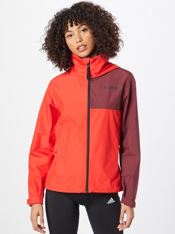 ADIDAS TERREX Zunanja jakna 'Multi Primegreen' | rdeča barva: sprednja stran