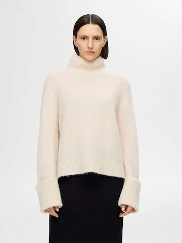 SELECTED Neulepaita 'SLFSia' värissä beige: etupuoli