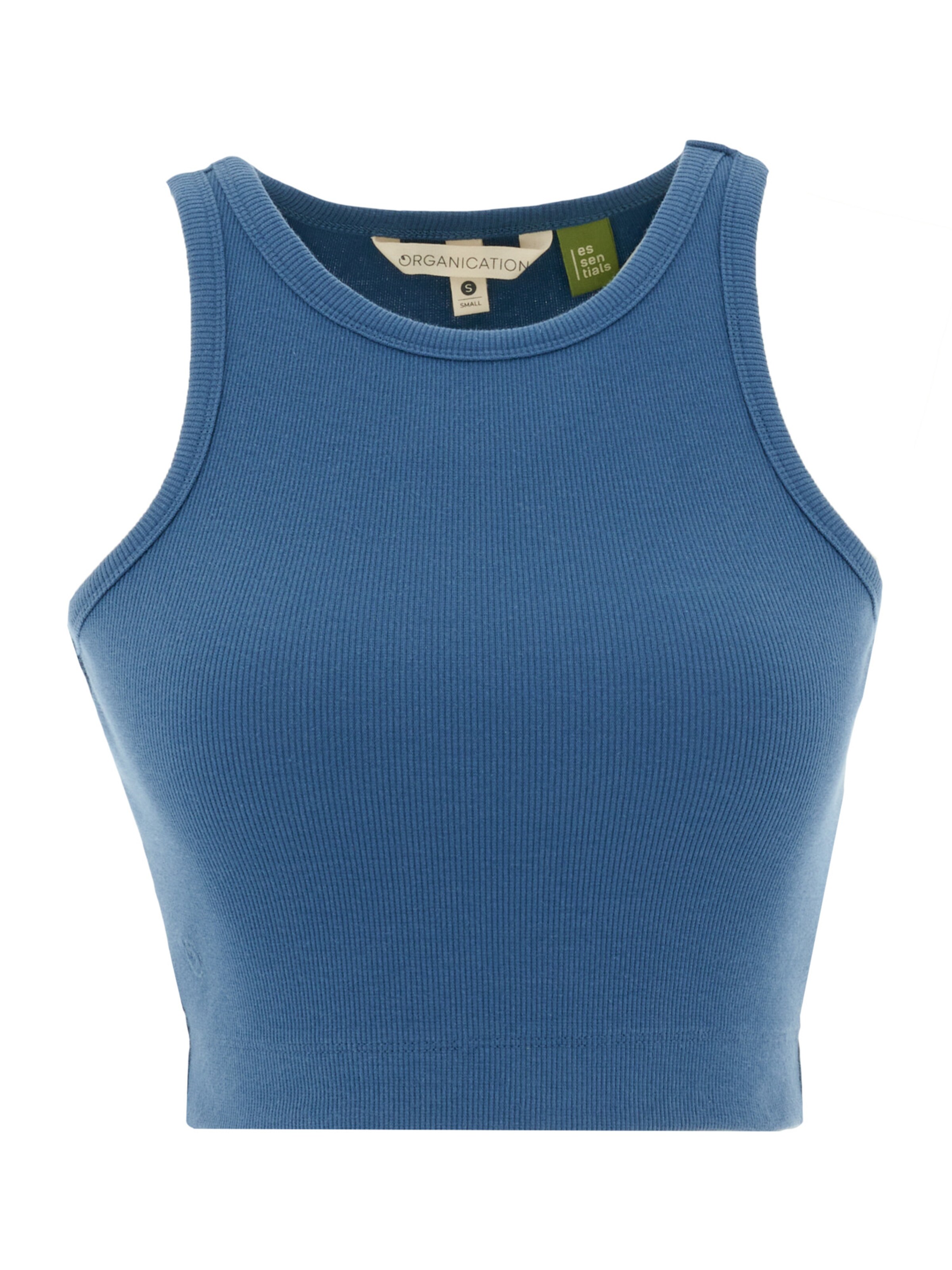 Organication Top in Blau: Vorderseite