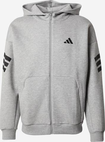 ADIDAS SPORTSWEAR Αθλητική ζακέτα φούτερ σε γκρι: μπροστά