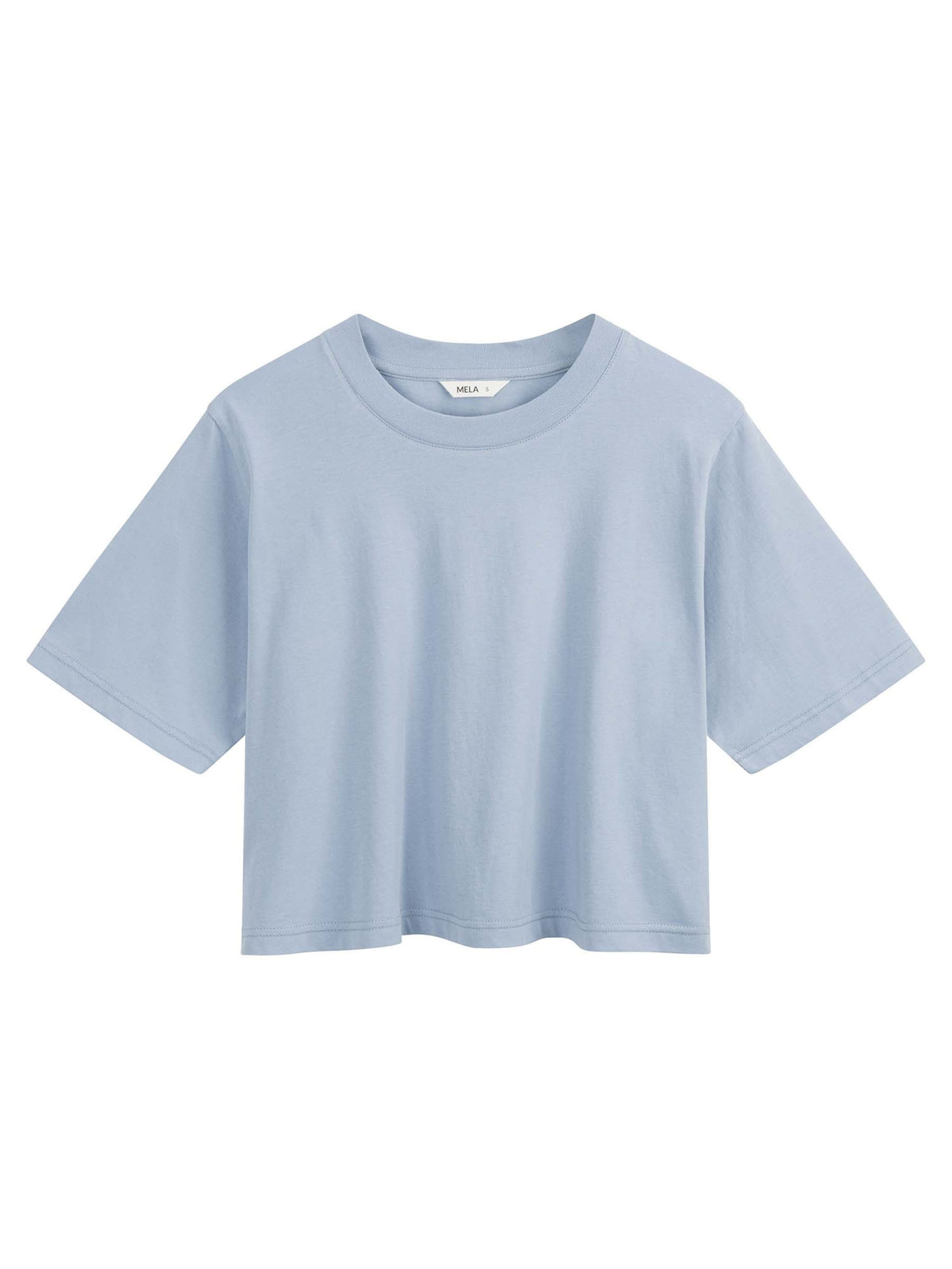 MELA - Camisa 'DESNA' em azul: frente