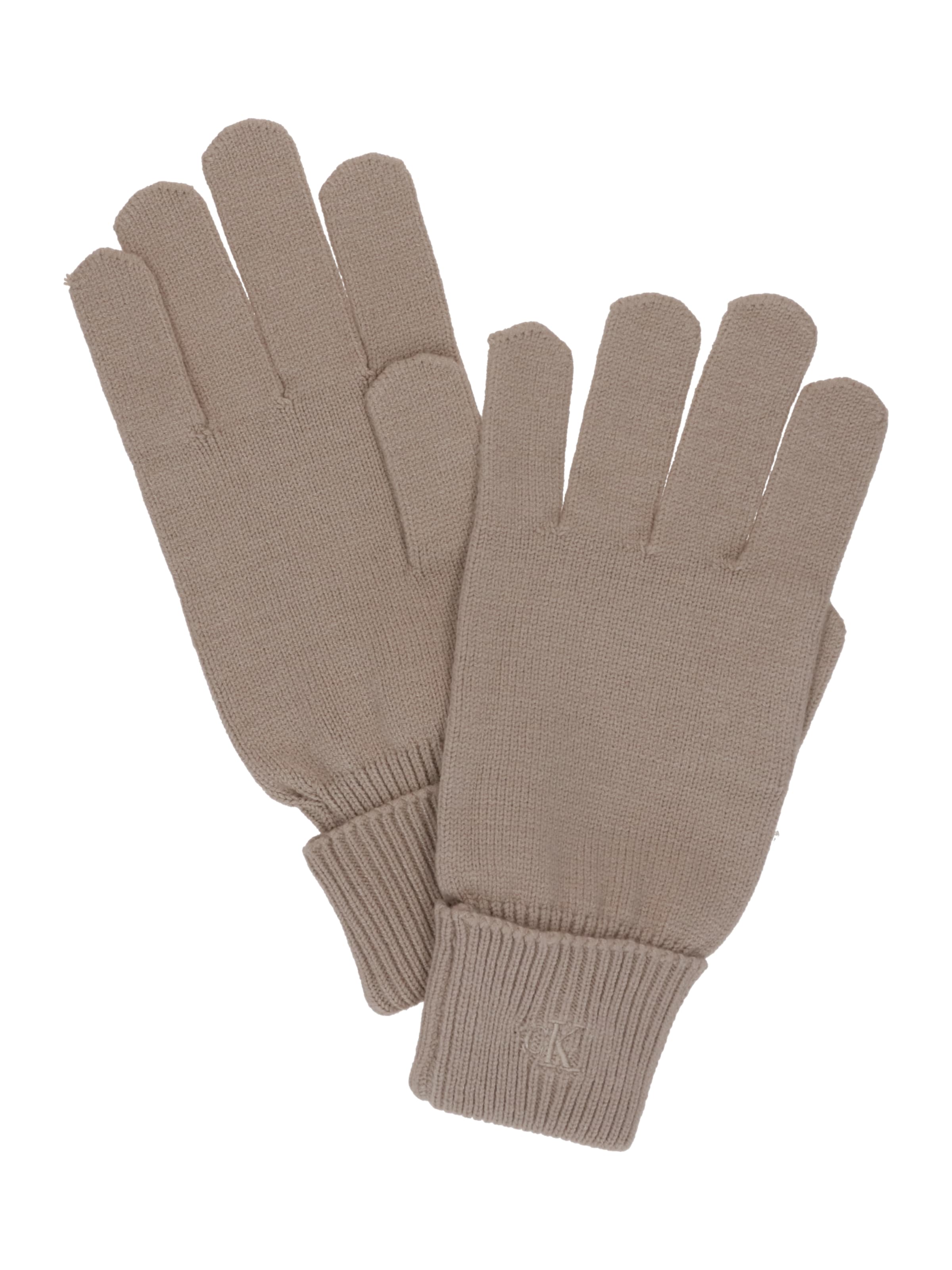 Calvin Klein Full finger gloves in Grey: front