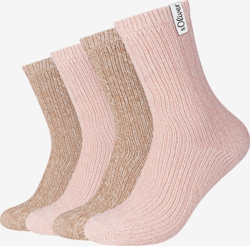 s.Oliver Socken in Beige: Vorderseite
