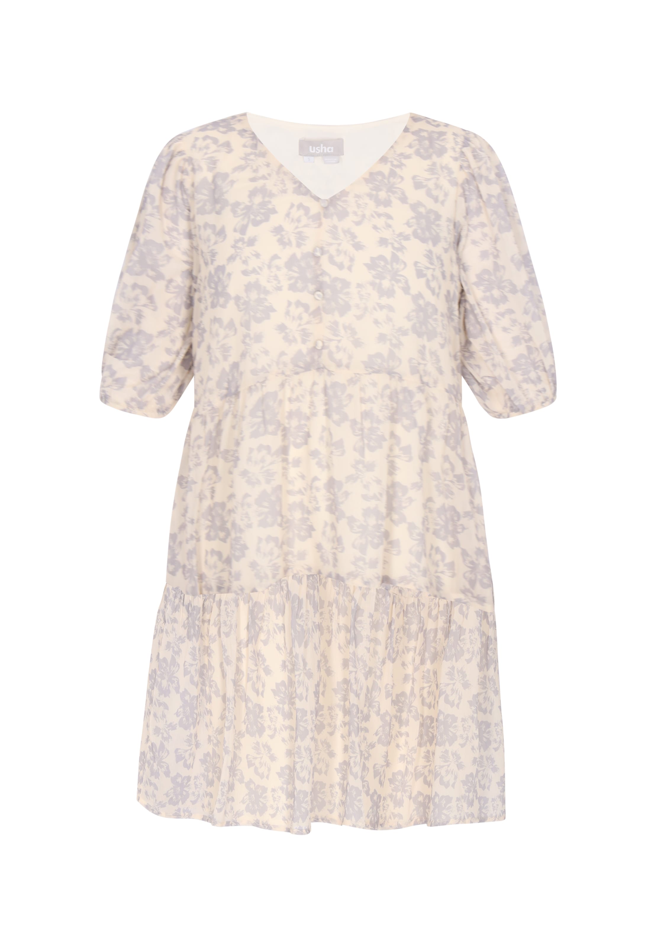 Usha - Vestido em branco: frente