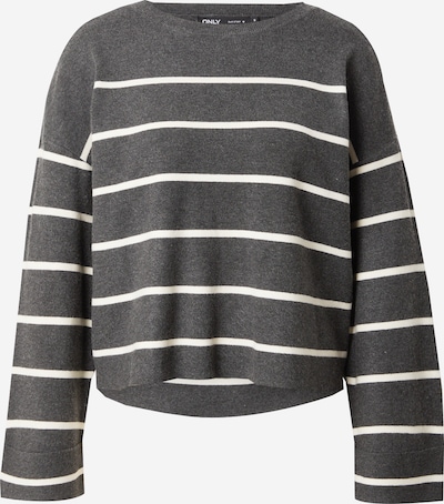 Megztinis 'ONLAMY' iš ONLY, spalva – tamsiai pilka / balta, Prekių apžvalga