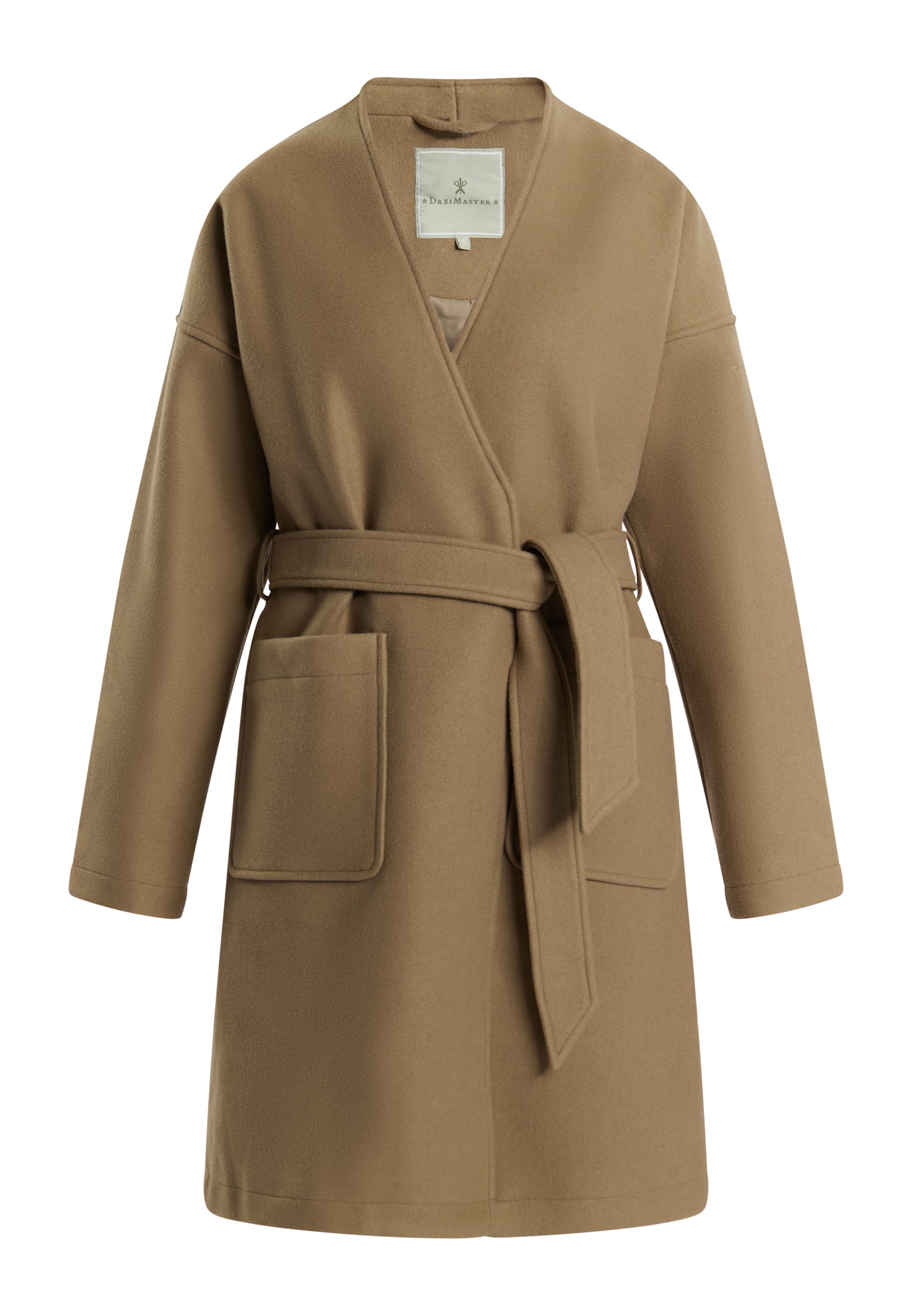 bēšs DreiMaster Klassik Starpsezonu mētelis: no priekšpuses