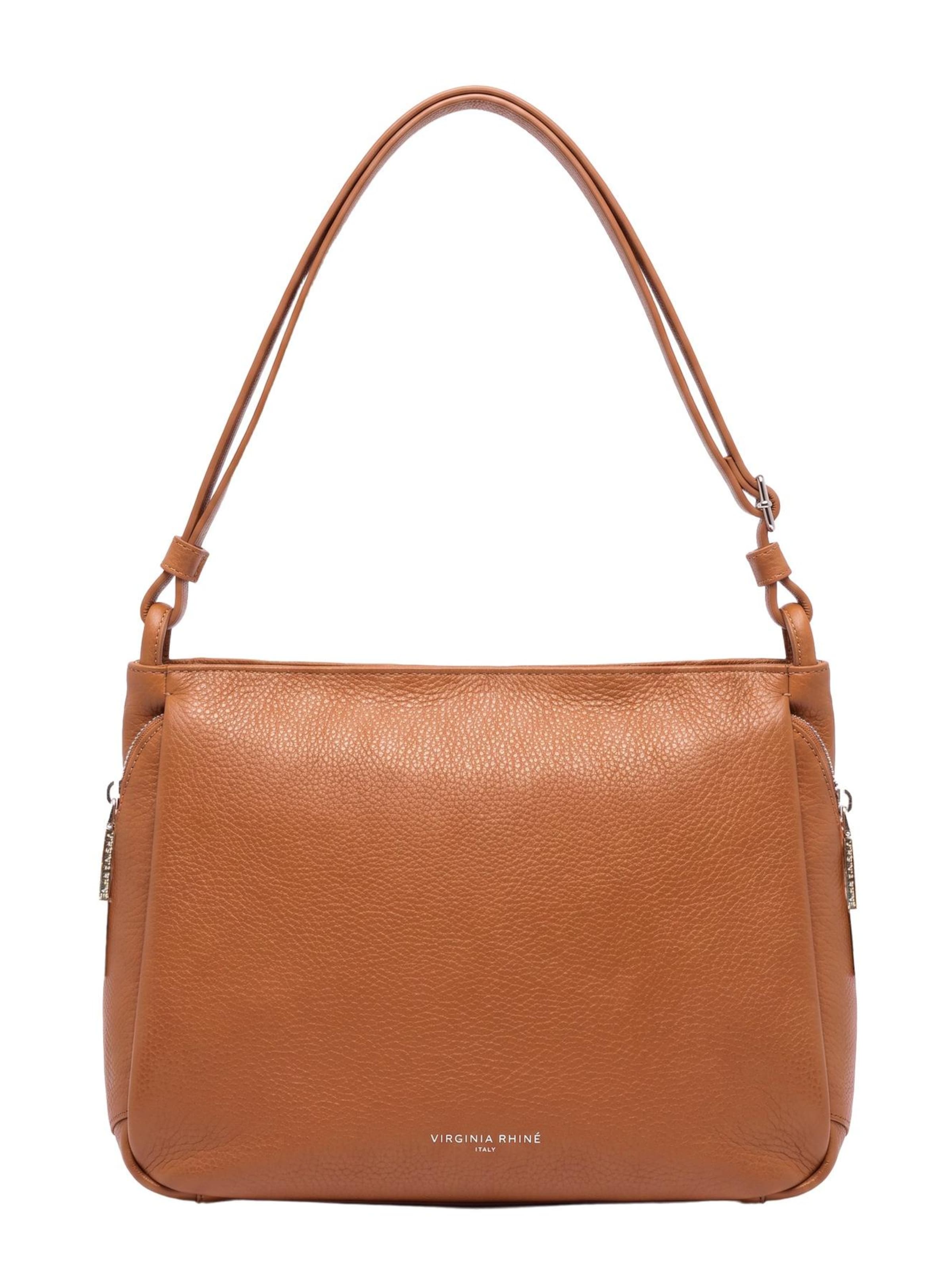Borsa a spalla 'Borsa a Spalla Donna Pelle Virginia Rhinè 24x20 cm' di Virginia Rhinè in marrone: frontale