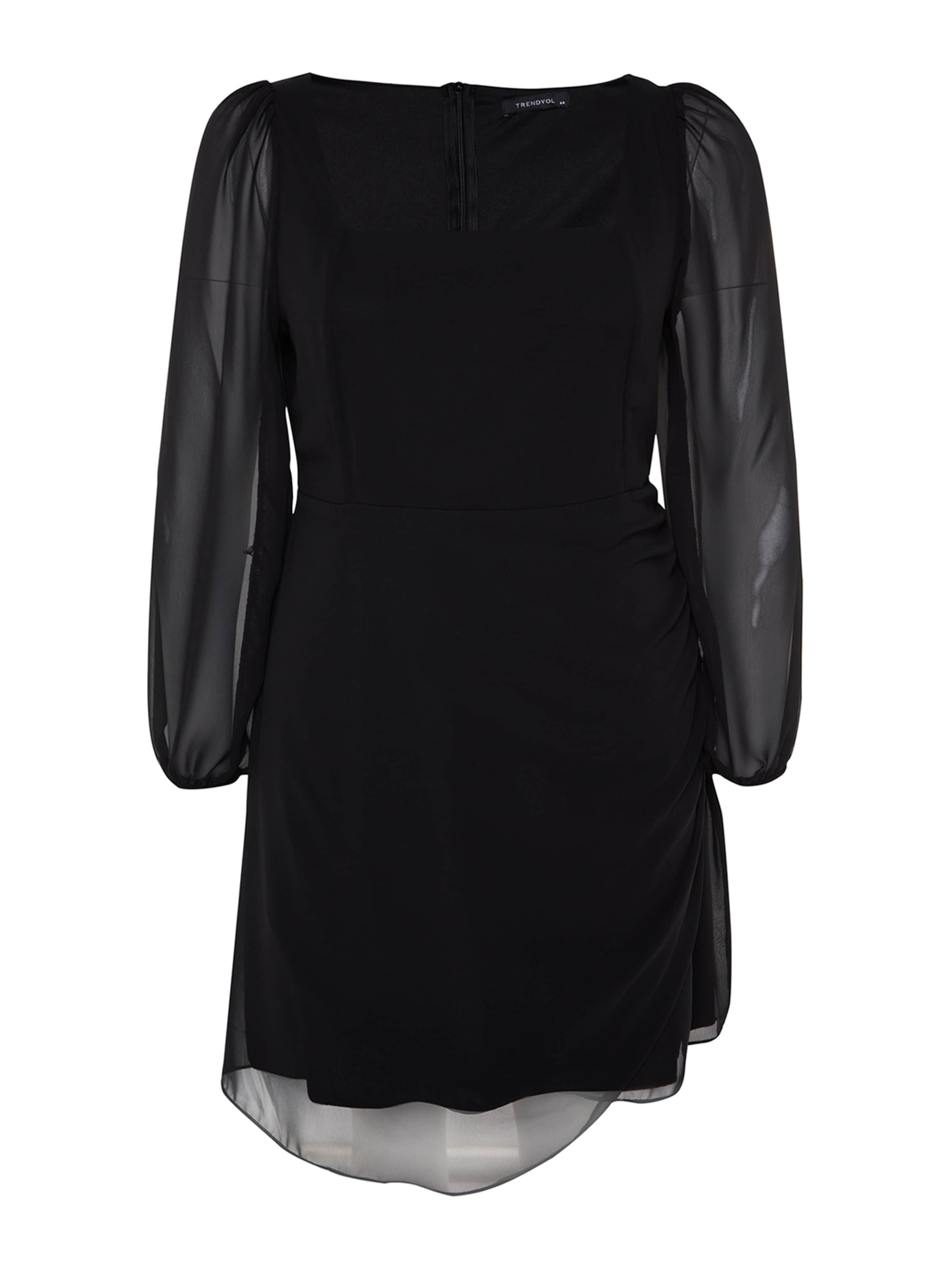 Abito da cocktail di Trendyol Curve in nero: frontale