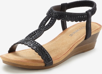 VIVANCE Sandale in Schwarz: Vorderseite