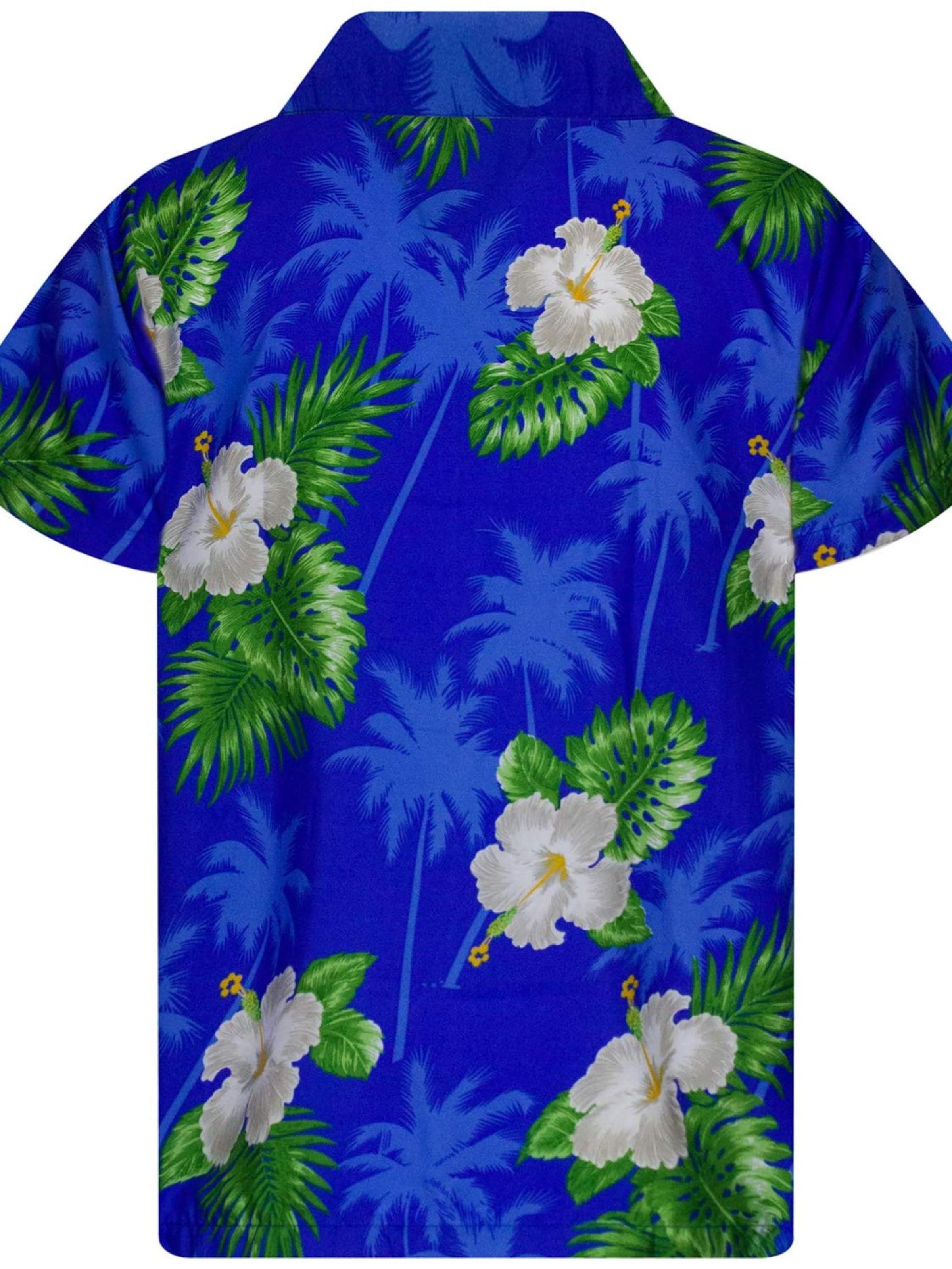 King Kameha Regular Fit Hemd 'Small Flower'‌‌‌‌‌‌ in Blau