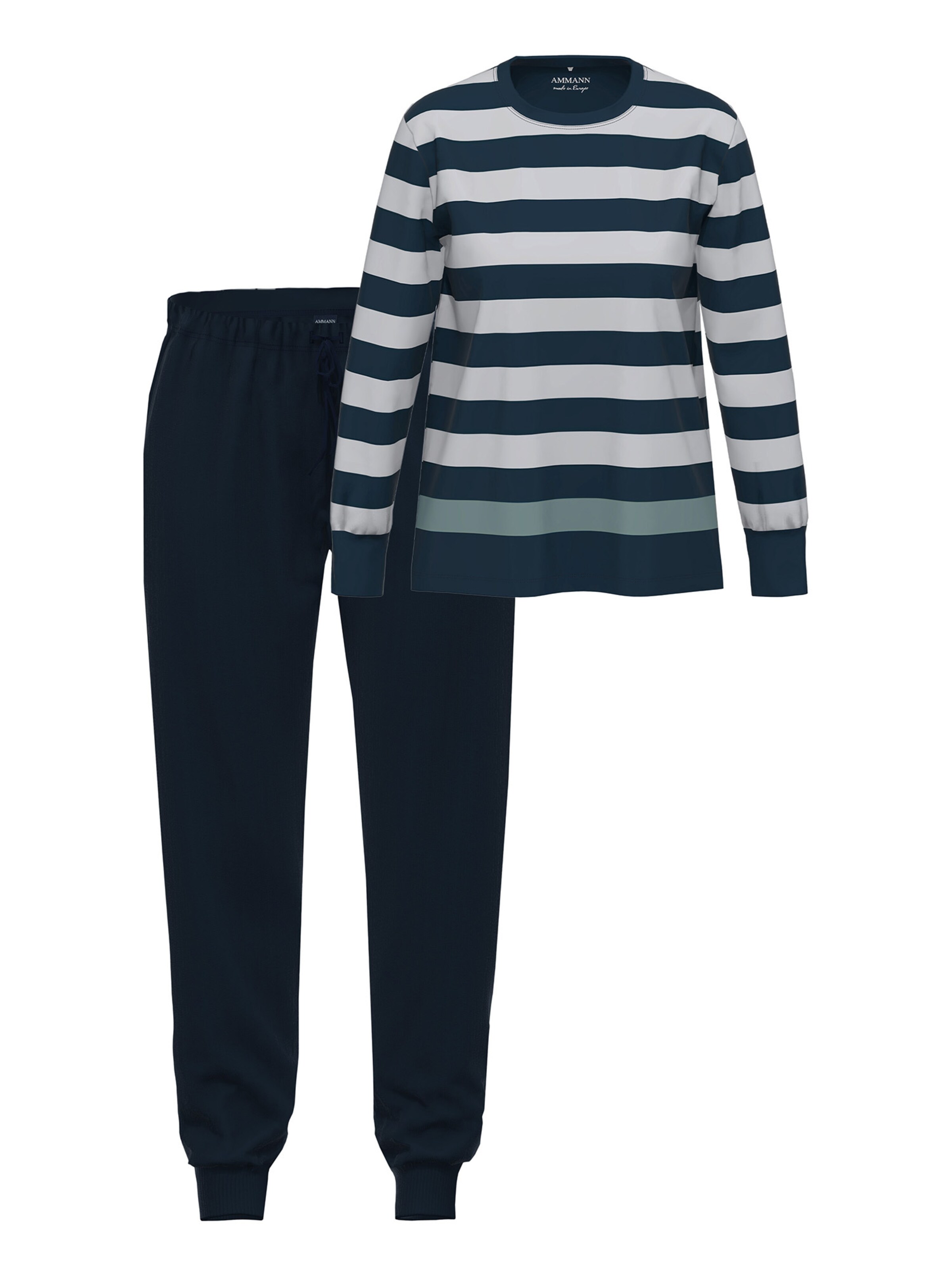 Ammann Pajama 'Night & Home' in Blue: front