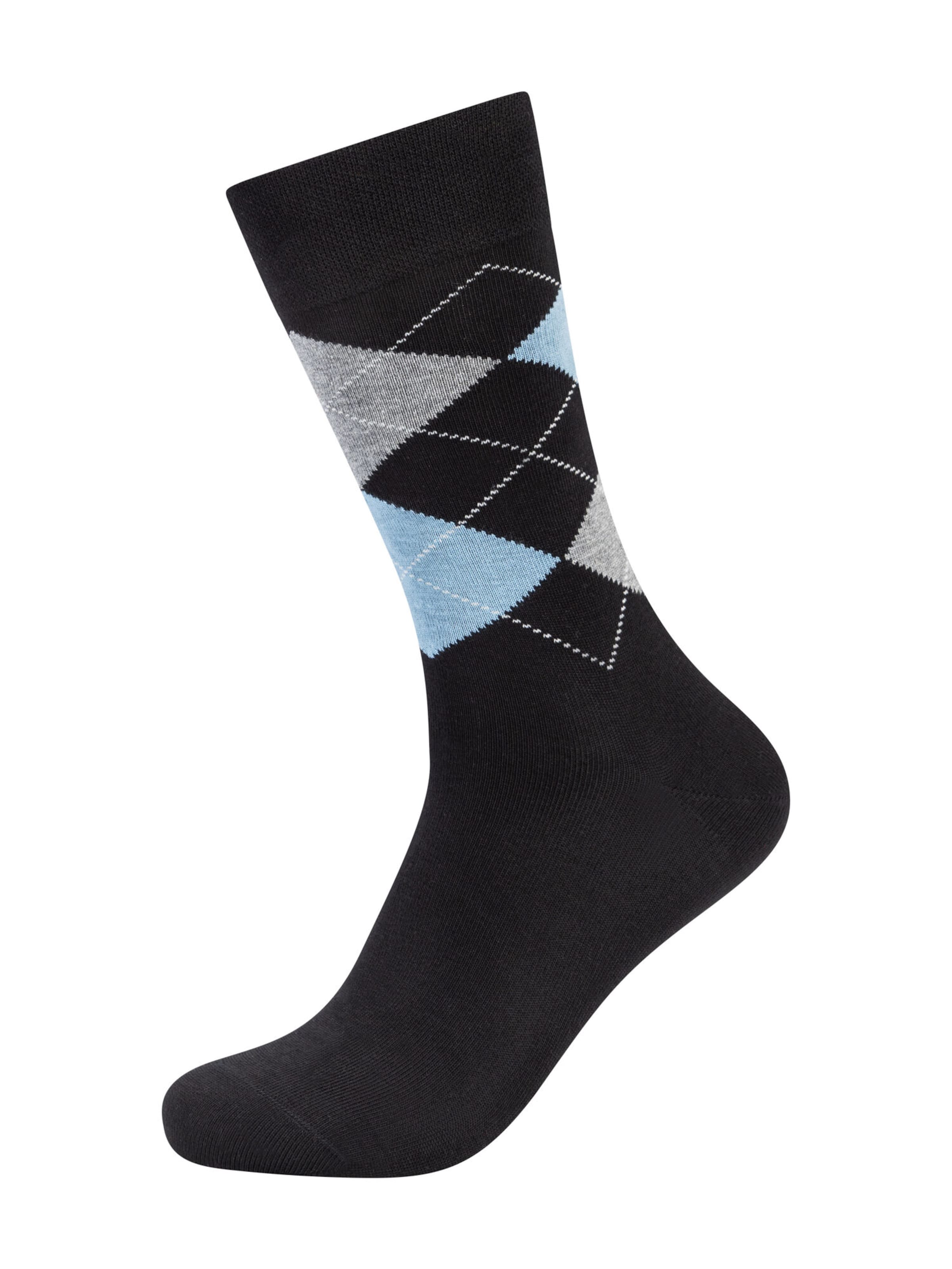 camano Socks in Black: side