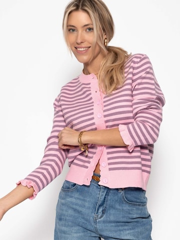 SASSYCLASSY Knit cardigan in Pink: front