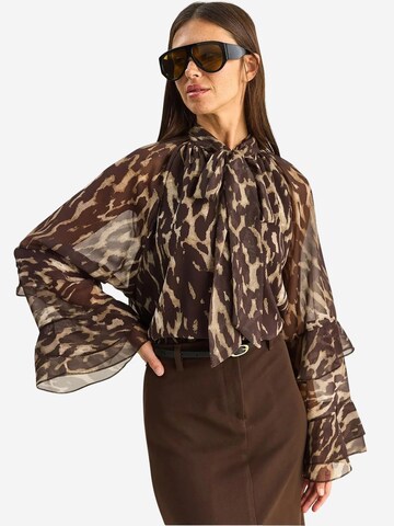 Chemisier Bianco Lucci en marron