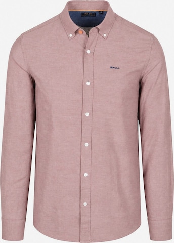 NZA New Zealand Auckland Regular fit Overhemd in Rood: voorkant