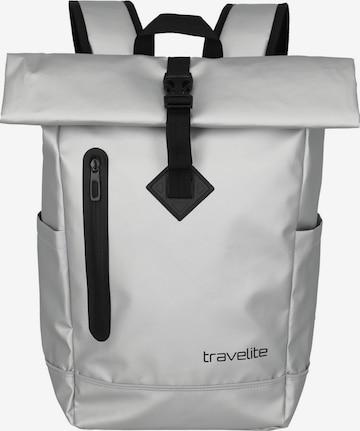 TRAVELITE Backpack in Silver: front