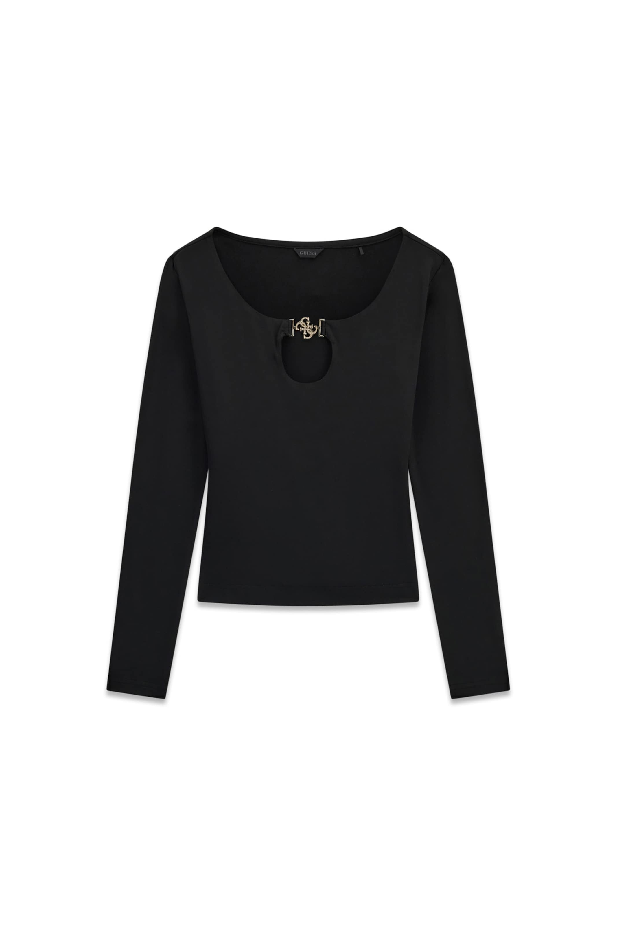 Tricou 'CAMRYN' de la GUESS pe negru: față