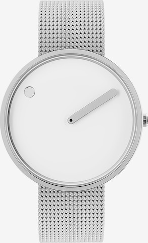 Picto Uhr in Silber: front