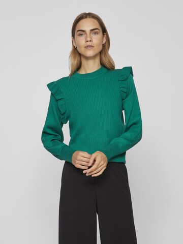 VILA Sweater in Green: front