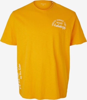 TOM TAILOR Men + T-Shirt in Gelb: predná strana