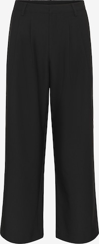CULTURE Wide leg Pleat-front trousers 'CUYala' in Black: front
